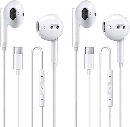 2 Pack of USB C Headphones for Iphone 17/17Pro/17Pro Max/16/16 Pro/16 Plus/16 Pr