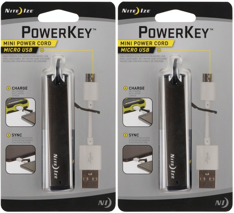 Nite Ize PowerKey Mini Power Cord Micro USB (2-Pack)