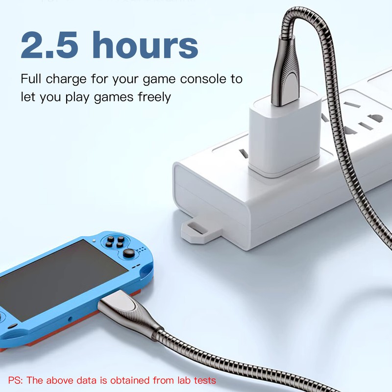60W USB C to C Fast Charging Cable Metal Armor Braided Cord 3.3FT for Laptop gallery