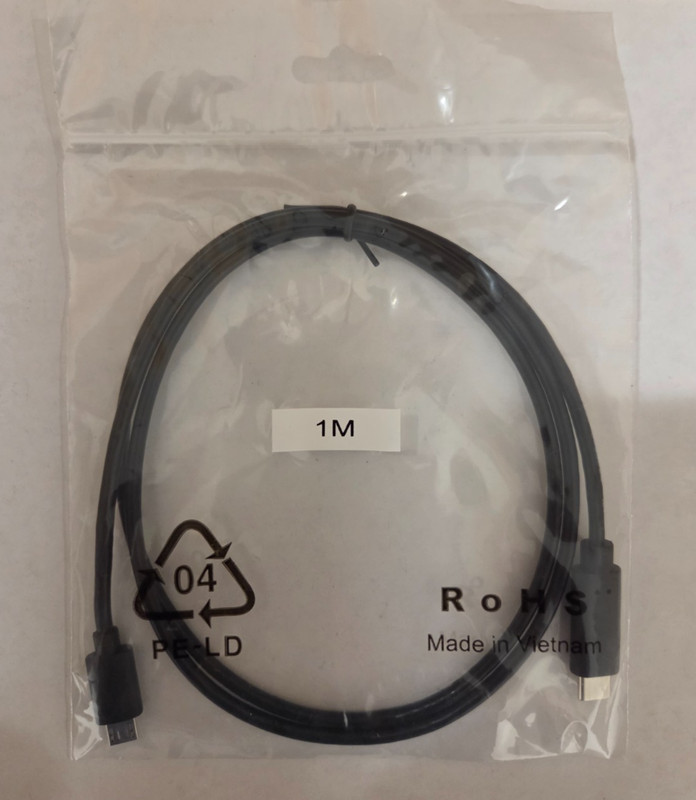 LOT OF 20 USB Type C to Micro USB 1M Cable Black