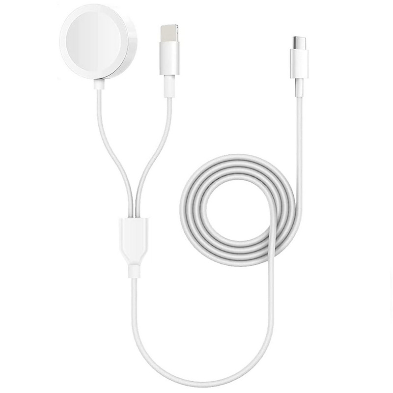 For Apple Watch 8/7/6/5/4/3/2/1/SE iPhone Magnetic Cable USB C Plug Fast Charger