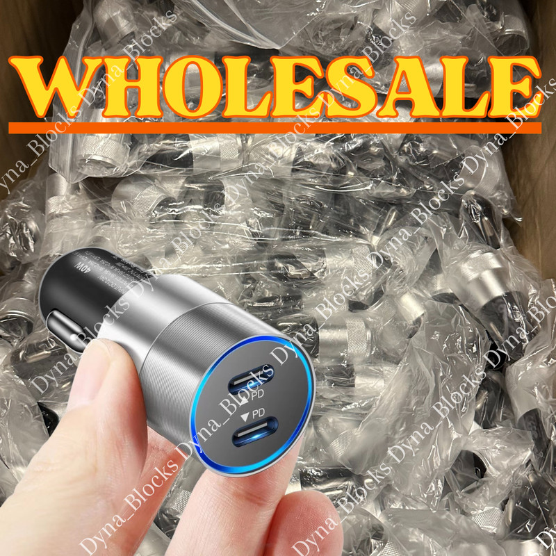 40W Dual USB Type-C Fast Car Charger Adapter For iPhone iPad Android Samsung Lot