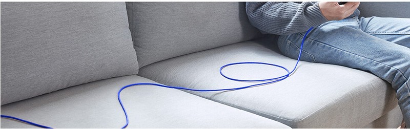 Flexible Data Fast Charging Cord Sync Charger Long Cable for Xiaomi Phones BLUE gallery
