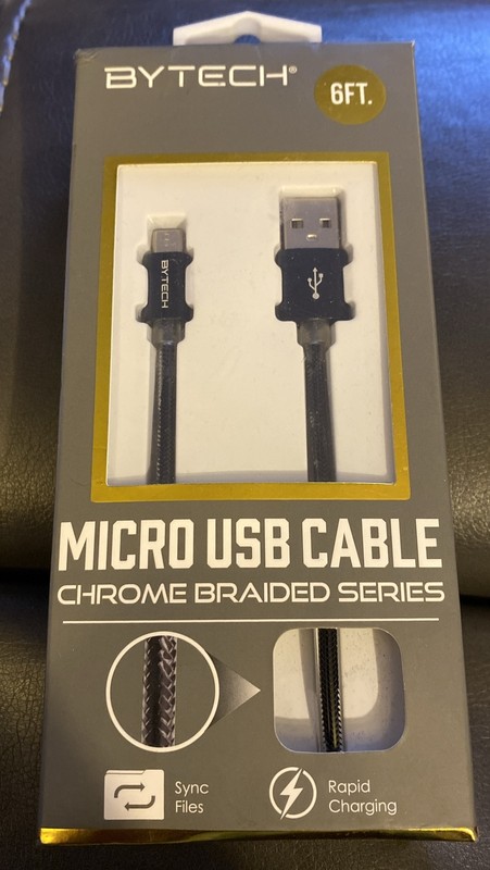 Bytech 6ft Premium Micro USB Cable – Black