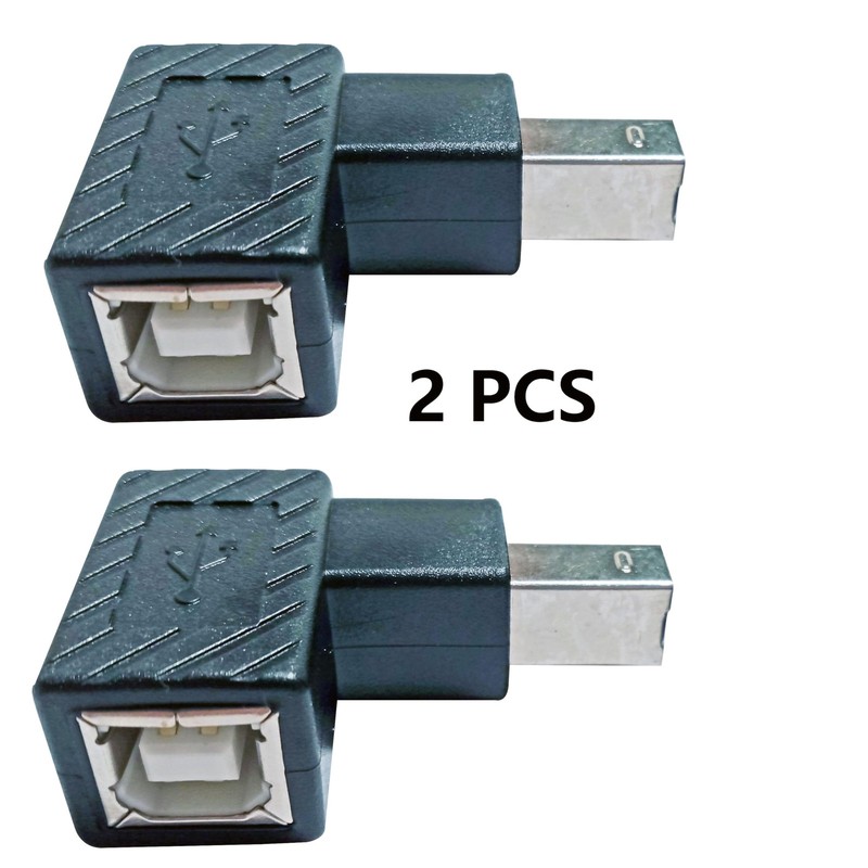 90 Degree USB 2.0 B Printer Adapter,USB 2.0 B to B Female Down Angle Print an... gallery