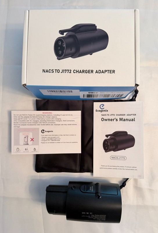J1772 Charger Adapter, 80A 250V - NACS to J1772 EV Standard Interface