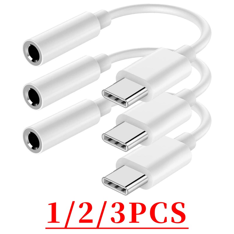 1-3 x USB-C Type C to 3.5mm AUX Headphone Jack Adapter Lot For iPhone 15/Android