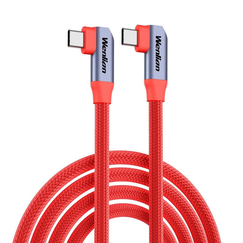 16ft USB-C to USB-C Camera Data Sync Cable, 20Gbps Data Transfer, 90° Right A…