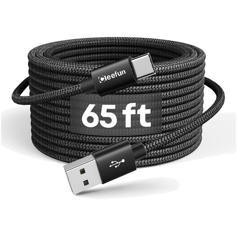 65ft Extra Long USB C Cable – Fast Charging Cord