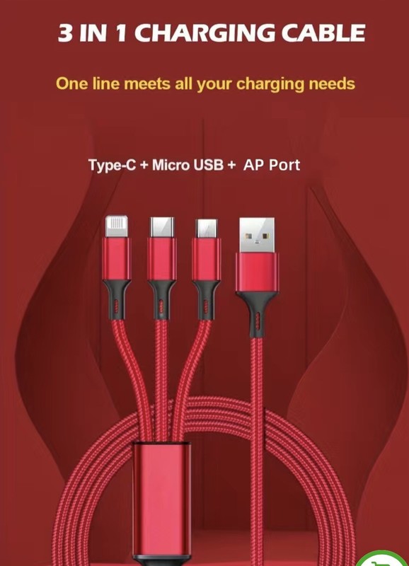 3 in One Fast charging Cable Android / iPhone / Type C / USB gallery