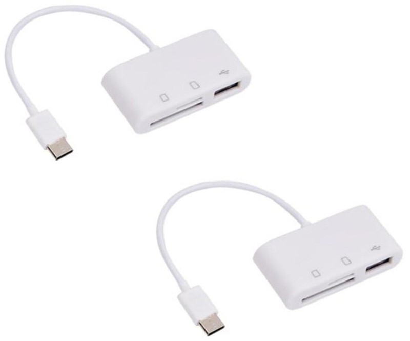 2X USB Type C Card + SD Photo & Data Reader 3 In 1 Multi OTG Adapter Card Phone