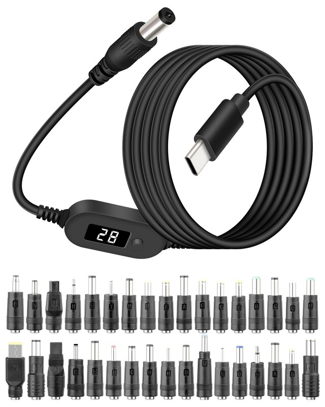 140W USB C to DC Adapter, Type C to DC Barrel Adapter PD Trigger Power Cable …