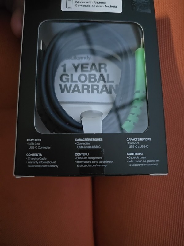 SKULLCANDY USB C to USB C CHARGING CABLE DURABLE RAPID CHARGING 4ft. 60W. NIB gallery