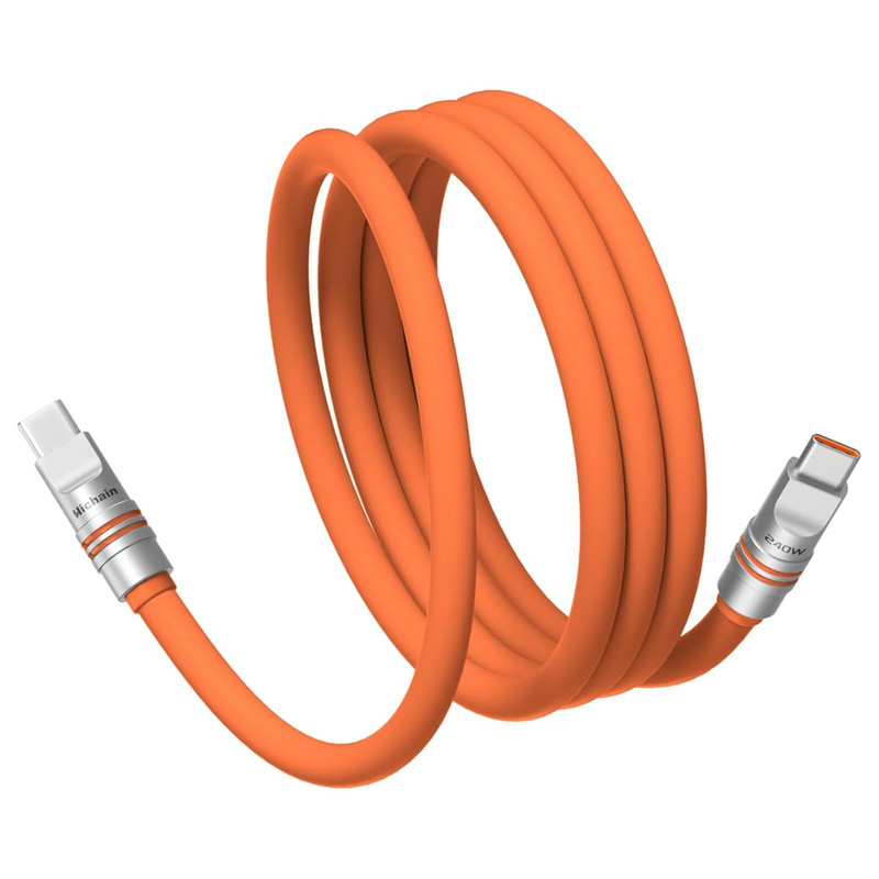 Fast Charging USB C to C Cable Ultra-Thick Soft Silicone USB C Cable 240W Charge gallery