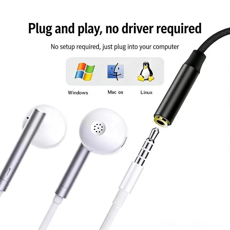 New USB Type A To 3.5mm AUX Female Audio Headphone Jack Cable Adapter gallery