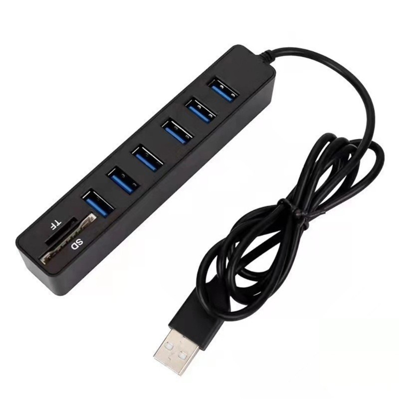 USB 2.0 Splitter with Overcurrent Protections 6 Port Safe Charging Hub for gallery