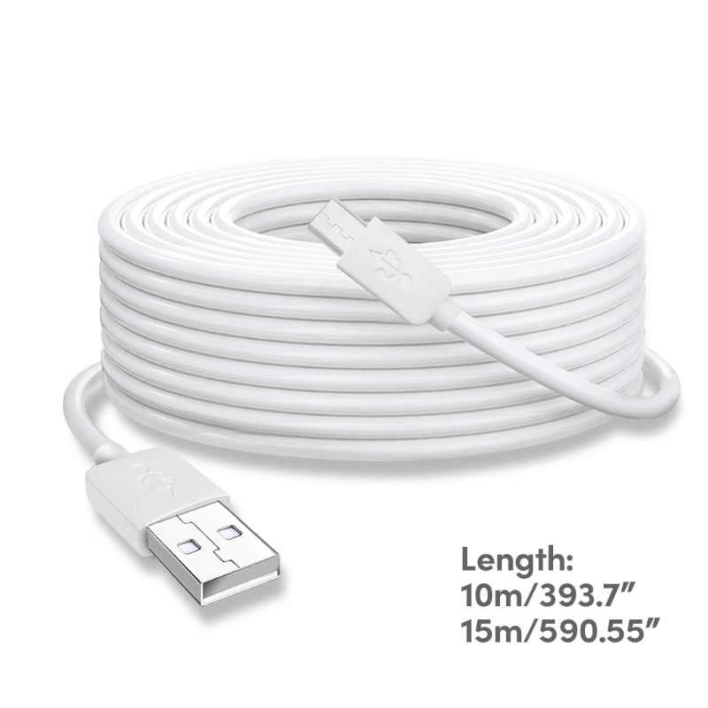 Durable USB to Micro USB Charger Cable for CCTV / phone / Tablet Power Cord gallery
