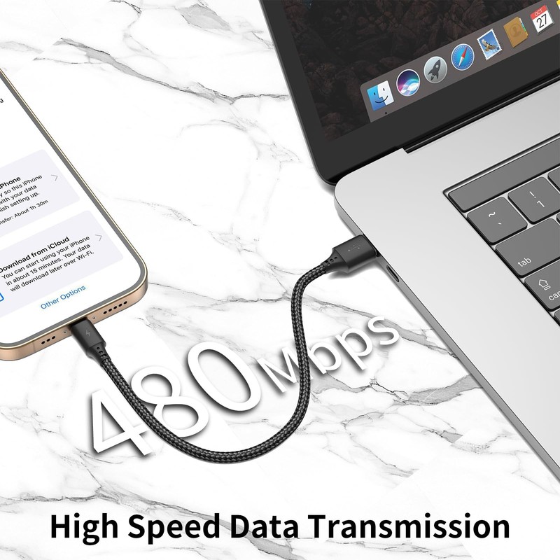 Short USB C to USB C Cable 6 inch 3Pack,USB C Cable Short Supprt 35W to 60W Fast gallery