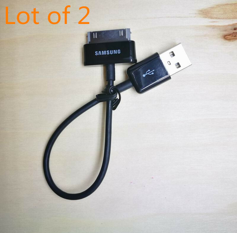 2x 0.2m For Samsung Galaxy Tab 2 10.1 P5100 P7100 Tablet USB Data Cable Charger