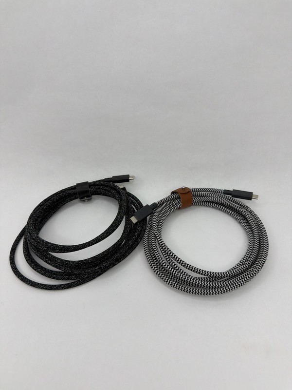 Lot of 2 Native Union Belt Cable XL 10ft 8ft 100W (USB-C to USB-C) Cosmos zebra