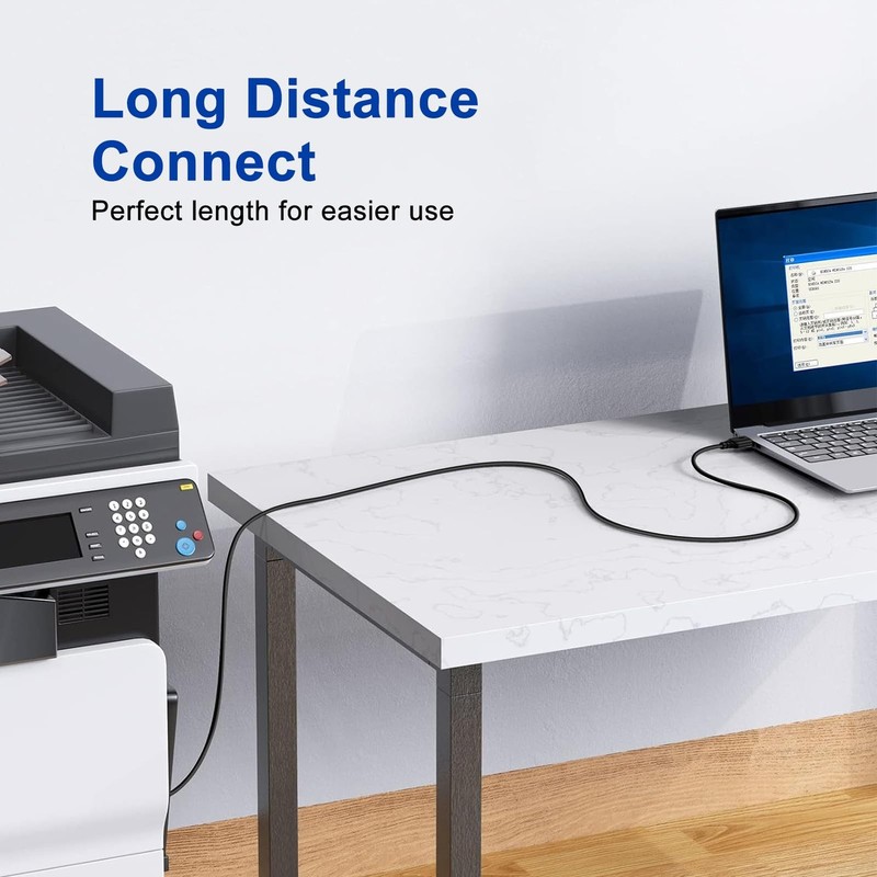 USB Printer Cable 6FT Type A to Type B Printing Cable, High-Speed Print Cord ... gallery