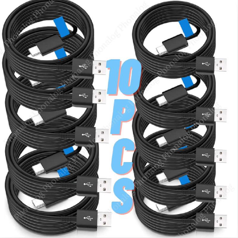 10 Pack For Samsung S23 S22 S21 S20 USB Type C Fast Charging Charger 4FT Cable