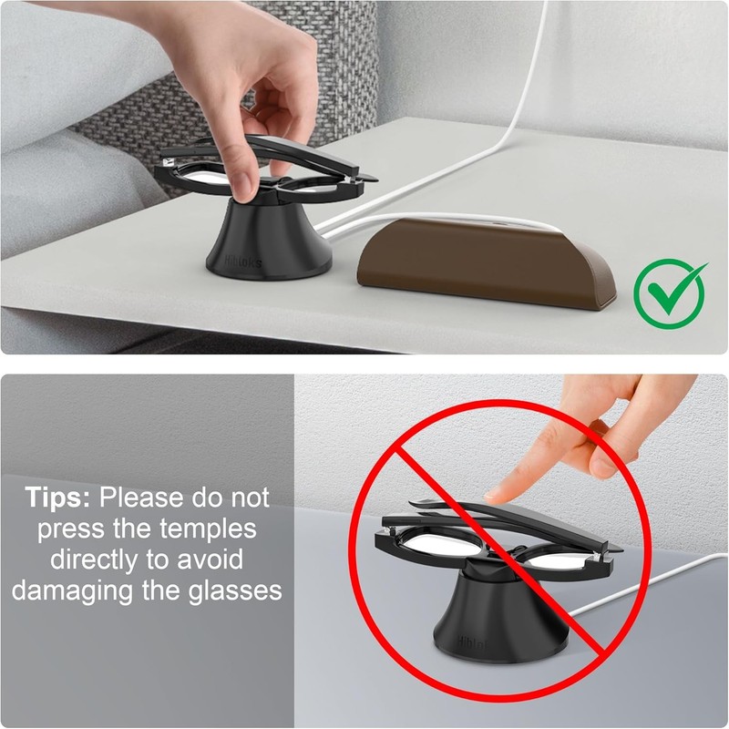 Magnetic Charging Station for Ray-Ban Meta Wayfarer/Skyler Smart Glasses (RW4006 gallery