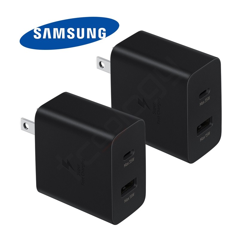 Original Samsung TA220 35W PD Power Adapter Duo Super Fast Wall Charger – 2 Pack