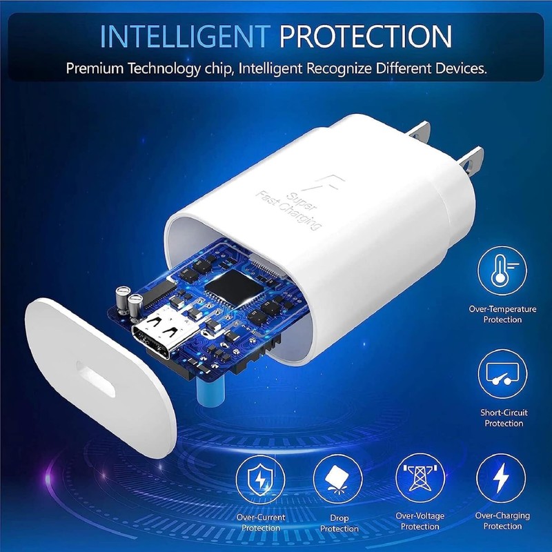 25w Type USB-C Fast Wall Charger+6FT Cable For Samsung Galaxy S20 S21 5G lot US gallery