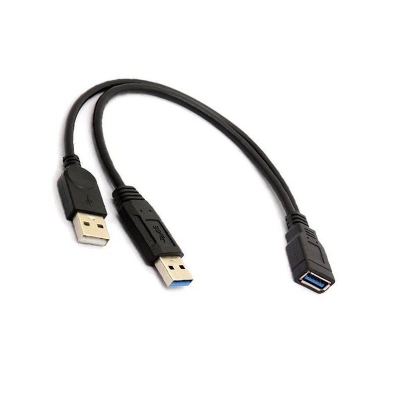 USB 3.0 A Female for Dual USB A Male Y Splitter Adapter Cable for Computer