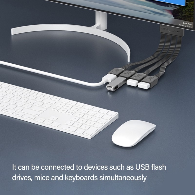USB C Splitter Cable Extender With USB 2.0 Port For Fast Charging And Devices gallery