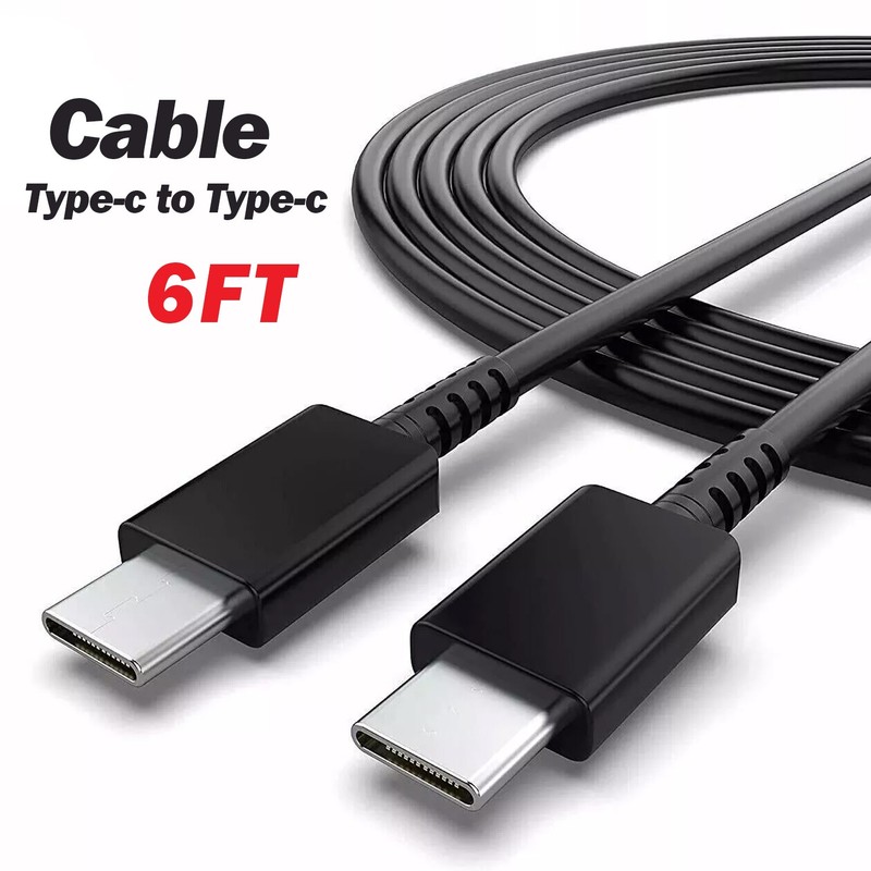 NEW 6FT Type C to Type C Cable Fast Charging Cable Cord for Samsung S21 S22 S23 gallery