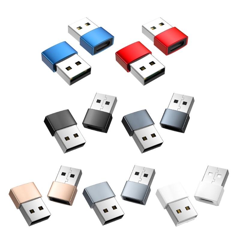 Pack Of 2 USB2.0 Male To Type C Female Converter with OTG Function 480mbps