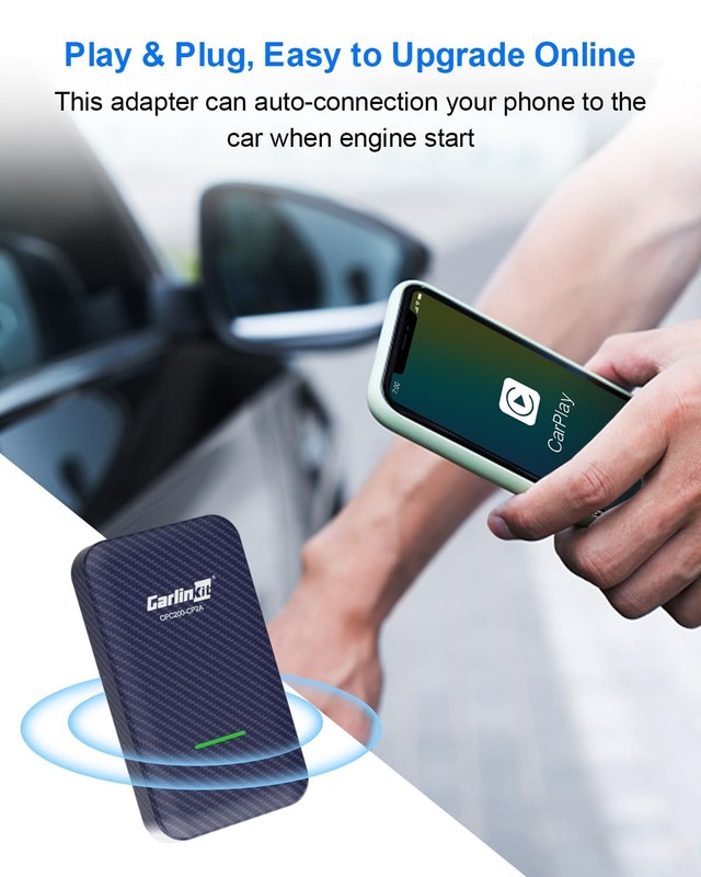 4.0 Wireless CarPlay & Android Auto Adapter, Plug & Play, 2 in 1 - Fit for Fa... gallery