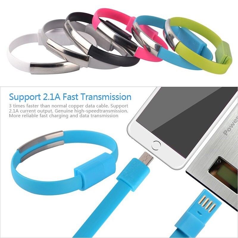 Bracelet Micro USB Type C Cable Wristband USB C Data Charging gallery