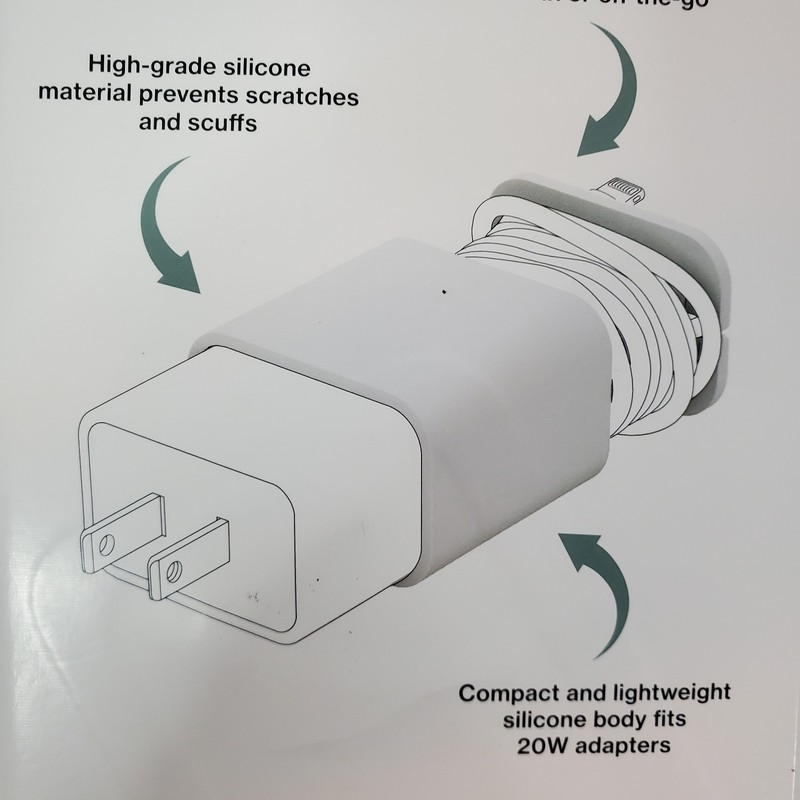 U Brands Adapter Wrap 2 Pack Charger Cord Cable Organizer Travel White gallery