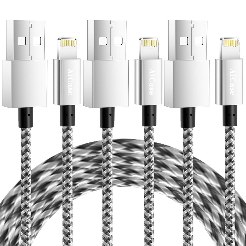 Braided USB Cable Data Charger Cord For iPhone XS 8 7 6 Plus SE 12 11 13 14 Lot gallery