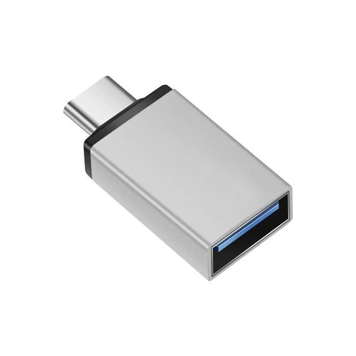 For Lenovo Tab M10 Plus OTG Adapter USB 3.1 Type C Male to USB 3.0 Silver-