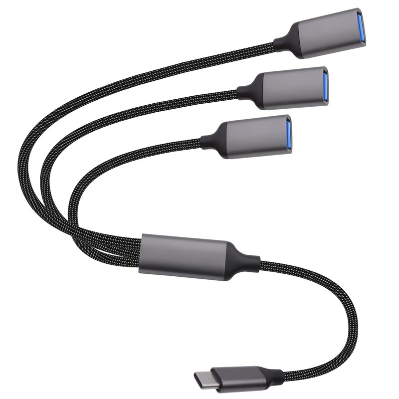 USB Type C to USB OTG Splitter Cable Converter Multi USB Port Expander Hub Ad…
