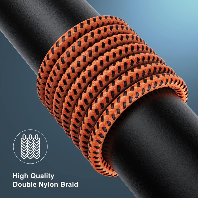 Braided Fast Charger Cable Heavy Duty USB lot Cord For iPhone 14 13 12 11 X XR 8 gallery