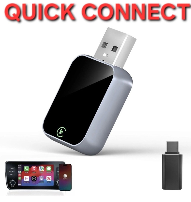 2026 Wireless CarPlay Adapter for iPhone No Audio Lag 5s Auto-Connect Conversion