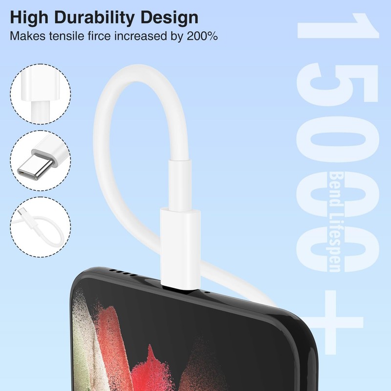 Lot PD 100W Fast Charger USB-C To USB C Cord For iPhone Air 17 16 15 MacBook Pro gallery