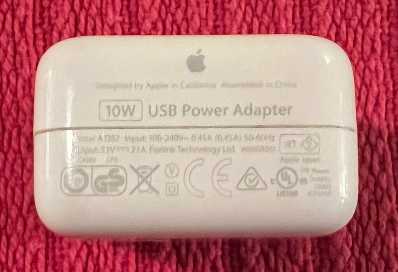 Genuine Apple 10W USB Power Adapter iPhone iPad A1357 Original