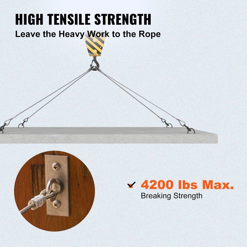 316 Stainless Steel Wire Rope 500ft Length, Steel Wire Cable 3/ 16 Inch, Steel gallery