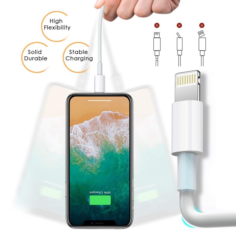 For Apple iPhone 12 XR XS Max X 8plus USB Charger Cable Charging Data SYNC Cord gallery