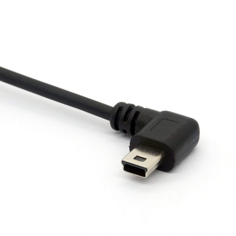 Coiled Mini USB Cable, 90 Degree Spring USB 2.0 to Mini USB Cable Cord, Right An gallery