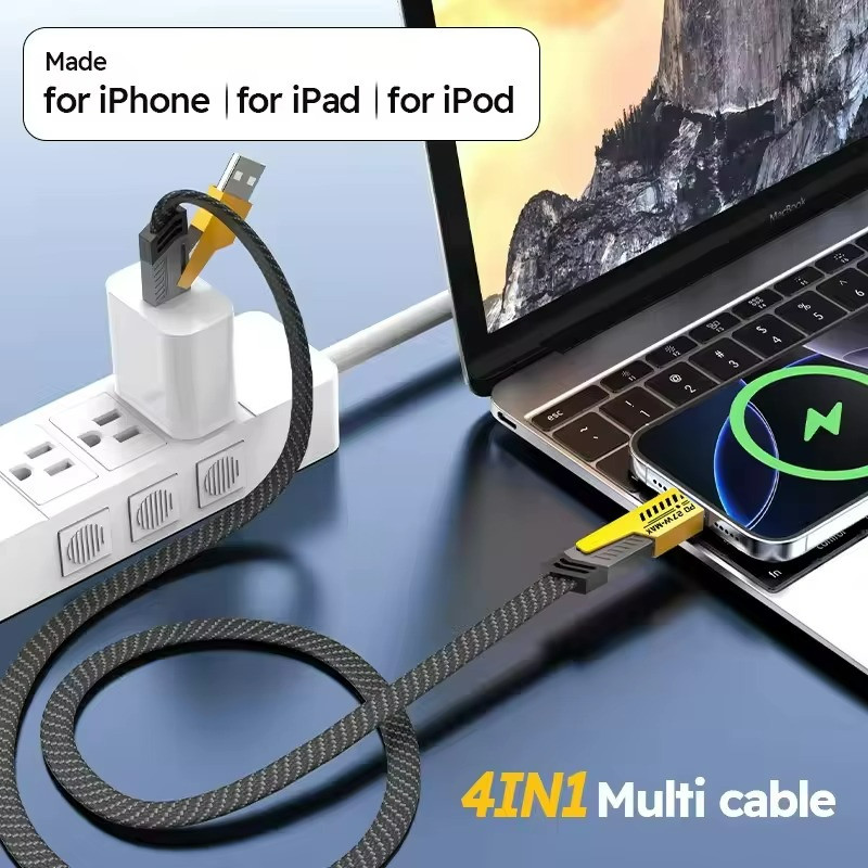 4 in 1 Universal 65W USB-C PD 27W Fast Charging Cable gallery
