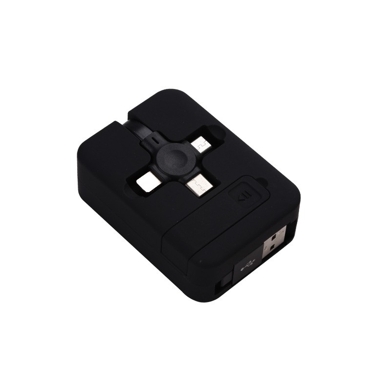 3 In 1 Retractable USB Charger Data Cable W/ Phone Stand Type C Micro USB Line gallery