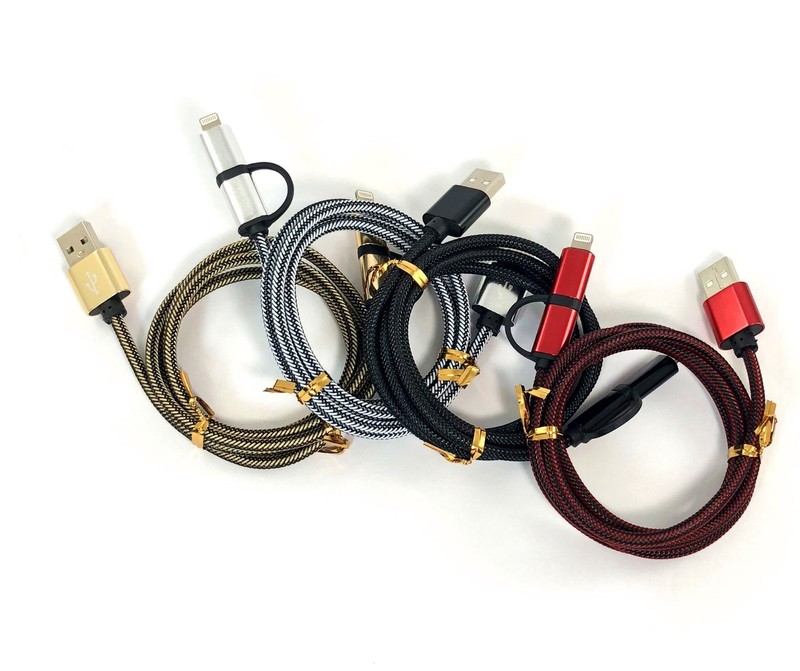 2 in 1 Charger Data Sync Cable with Micro USB For Samsung Android iPhone 7 6 6s gallery