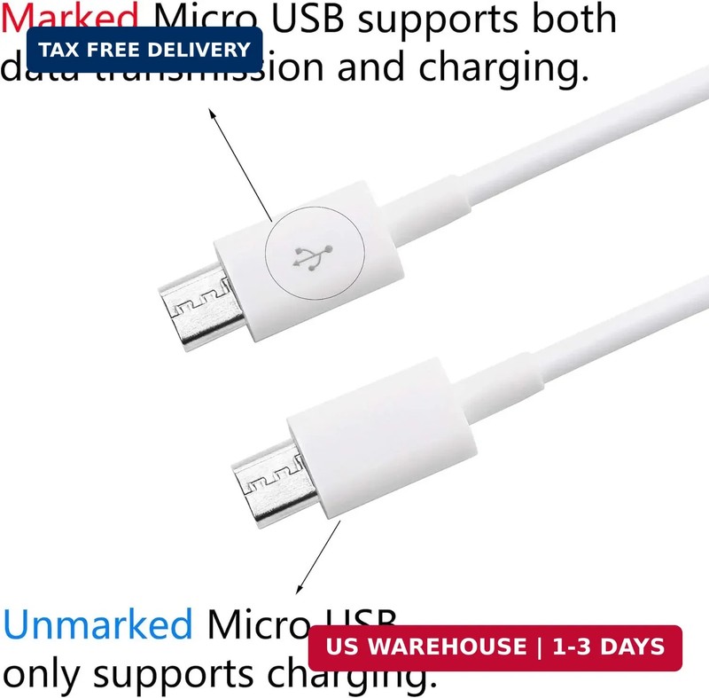 CERRXIAN 3Ft USB 2.0 Type A Male to 2 Micro USB Male Splitter Y Data Charge Conn gallery